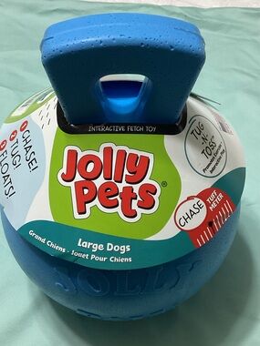 Jolly Pets Interactive Tug-n-toss Fetch Chase Ball for Large Dogs